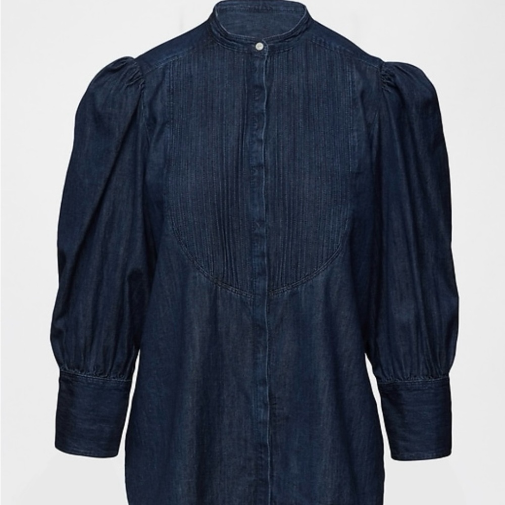 GAP Dark Blue Puff Sleeve Blouse